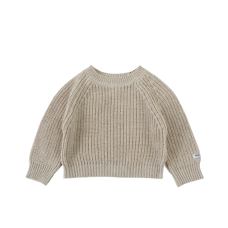 chunky cashmere pullover sweaters -Qade Sweater | Champagne