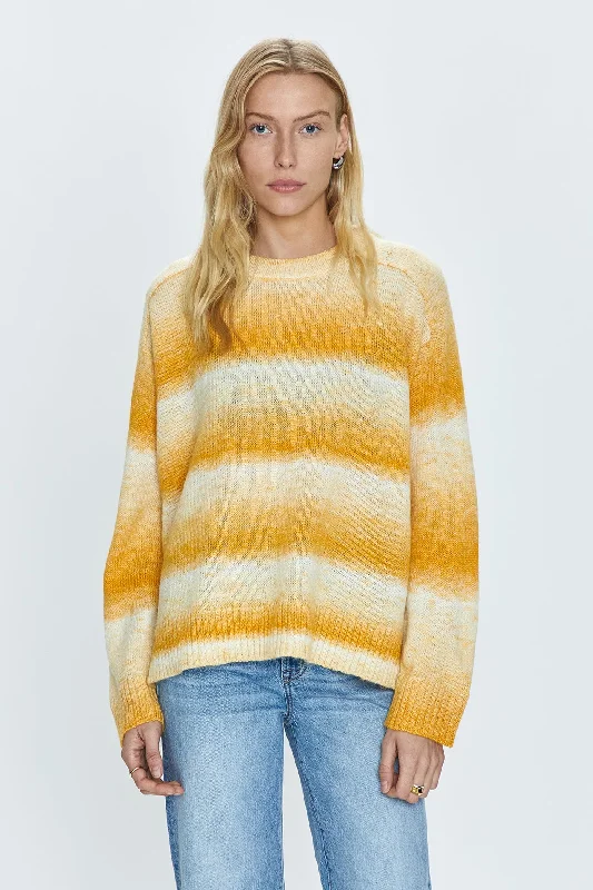 chevron ribbed pullover sweaters -Kaya Sweater - Sunset