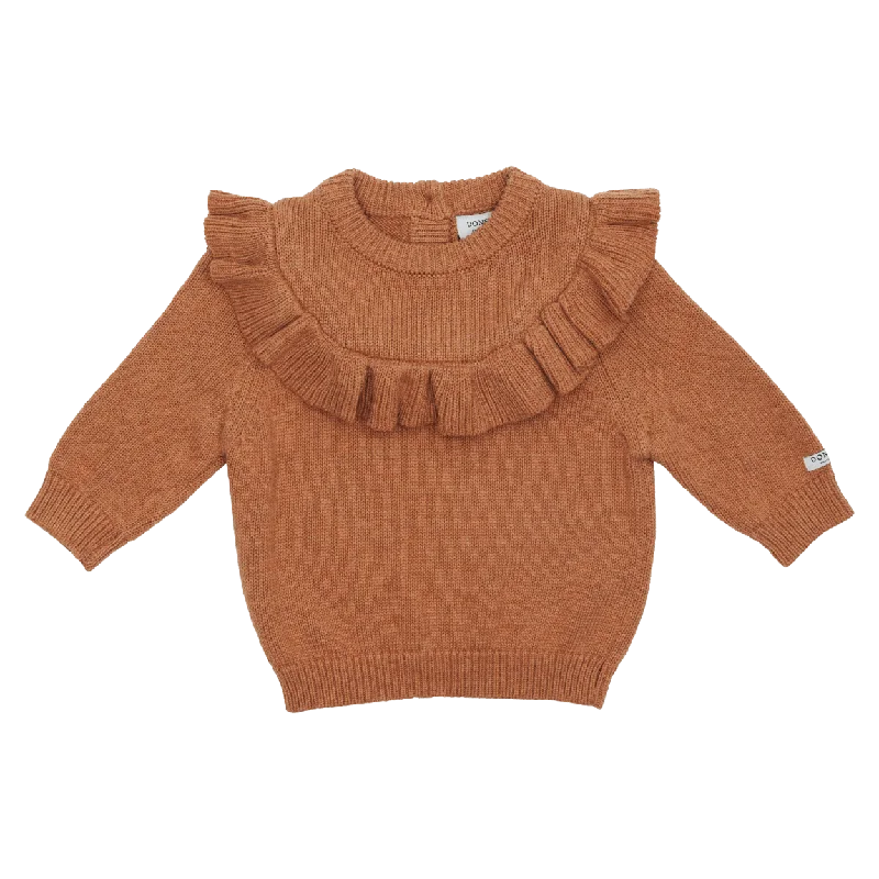 plaid striped pullover sweaters -Mare Sweater | Amber Brown Melange