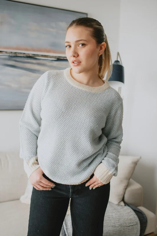 leafy alpaca pullover sweaters -The Mirana Pullover - Placid Blue - PLUS