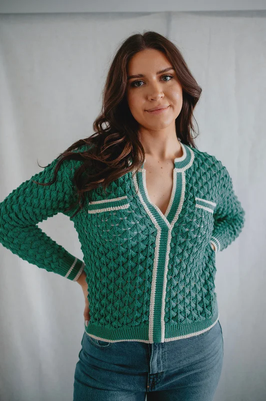 fuzzy cashmere pullover sweaters -The Sybil Sweater by Heartloom - Jade