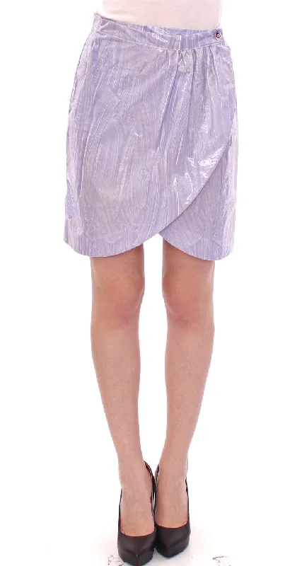 long cozy skirts -Licia Florio  Viscose Above-Knee Wrap Women's Skirt