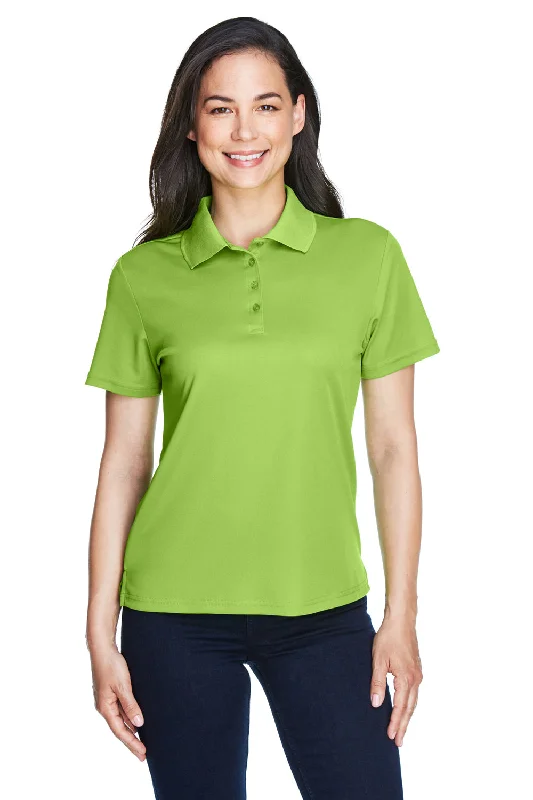 curved edge blouses & shirts -Core 365 Womens Origin Performance Moisture Wicking Short Sleeve Polo Shirt - Acid Green