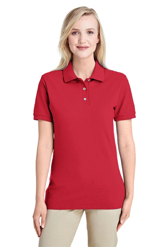 sustainable cotton blouses & shirts -Jerzees Womens Short Sleeve Polo Shirt - True Red