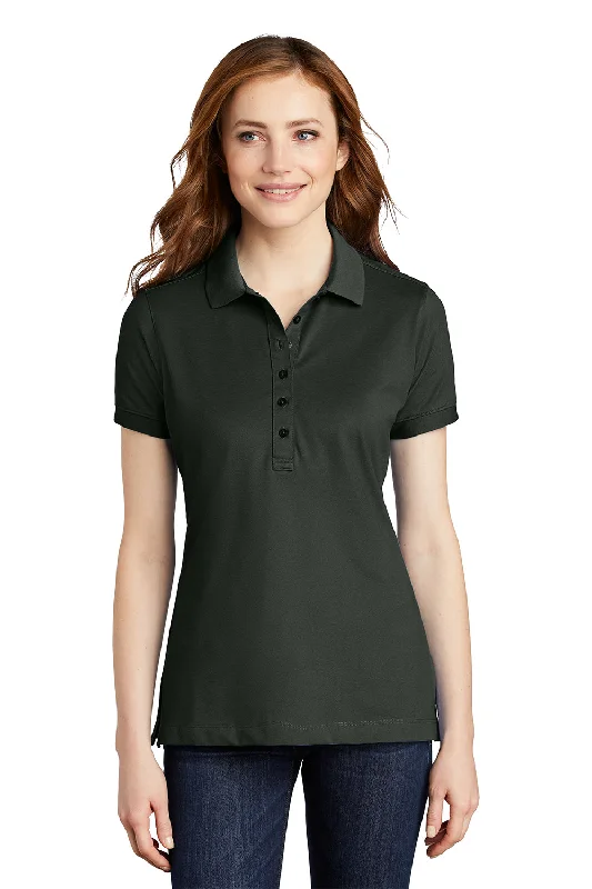 simple neutral blouses & shirts -Port Authority Womens Moisture Wicking Short Sleeve Polo Shirt - Smoke Grey