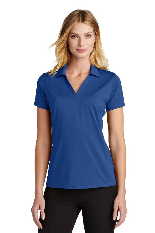 cotton mix blouses & shirts -Port Authority Womens Staff Performance Moisture Wicking Short Sleeve Polo Shirt - True Blue