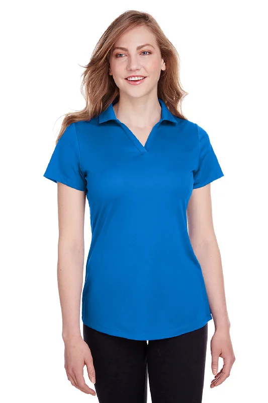 active professional blouses & shirts -Puma Womens Icon Performance Moisture Wicking Short Sleeve Polo Shirt - Lapis Blue