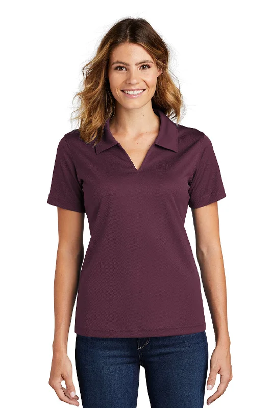 print iconic blouses & shirts -Sport-Tek Womens Dri-Mesh Moisture Wicking Short Sleeve Polo Shirt - Maroon