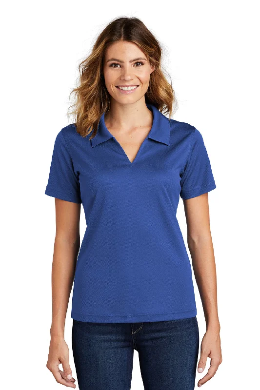 dynamic office blouses & shirts -Sport-Tek Womens Dri-Mesh Moisture Wicking Short Sleeve Polo Shirt - Royal Blue