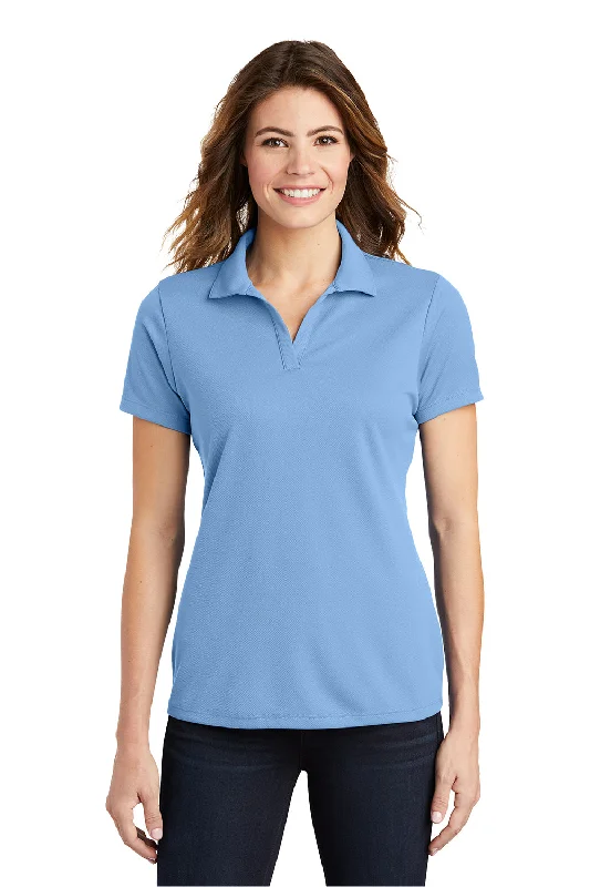 rapid dry blouses & shirts -Sport-Tek Womens RacerMesh Moisture Wicking Short Sleeve Polo Shirt - Carolina Blue