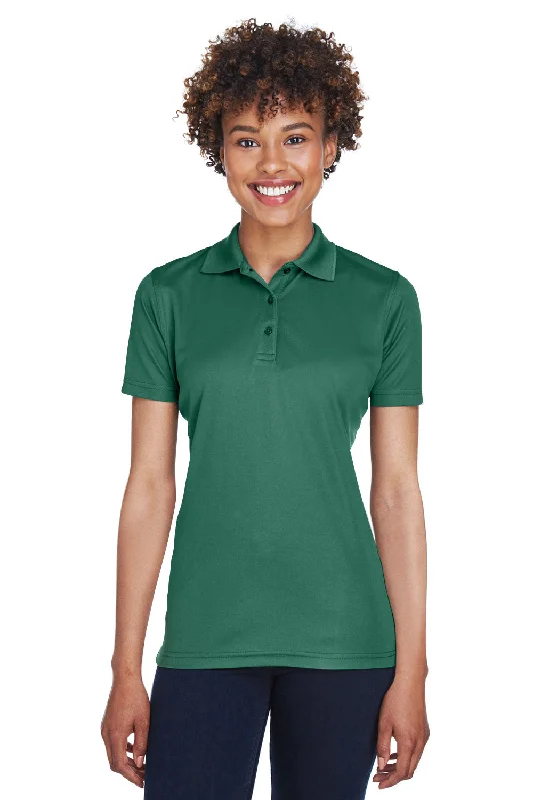 trim flared blouses & shirts -UltraClub Womens Cool & Dry Moisture Wicking Short Sleeve Polo Shirt - Forest Green