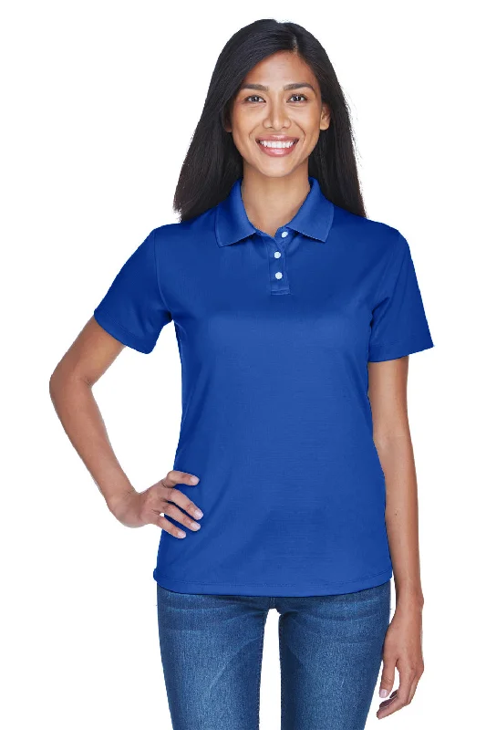 vivid professional blouses & shirts -UltraClub Womens Cool & Dry Performance Moisture Wicking Short Sleeve Polo Shirt - Cobalt Blue