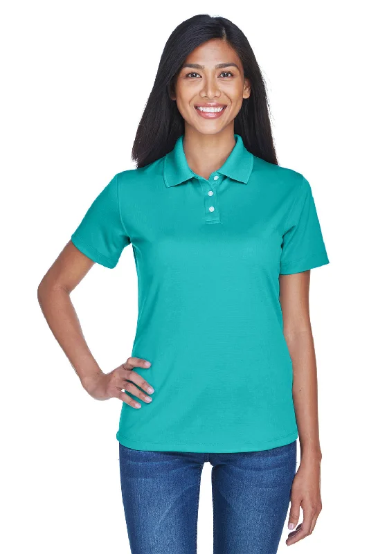 summer fresh blouses & shirts -UltraClub Womens Cool & Dry Performance Moisture Wicking Short Sleeve Polo Shirt - Jade Green