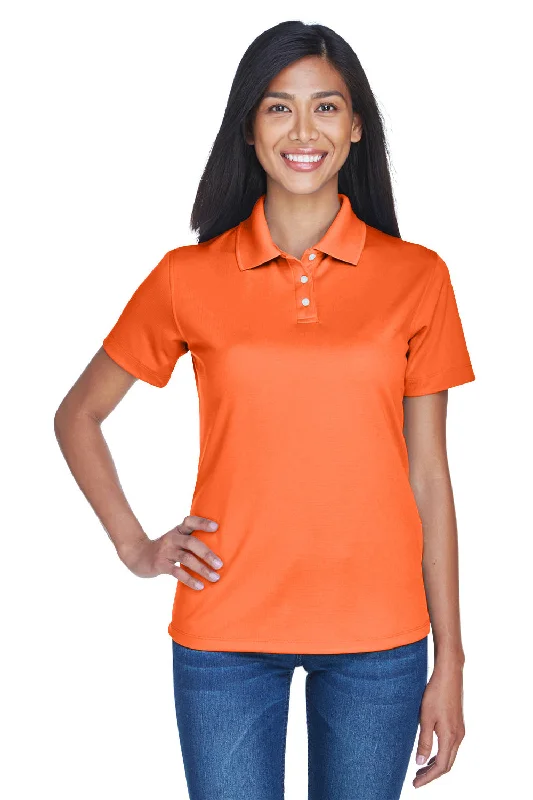 everyday relaxed blouses & shirts -UltraClub Womens Cool & Dry Performance Moisture Wicking Short Sleeve Polo Shirt - Orange