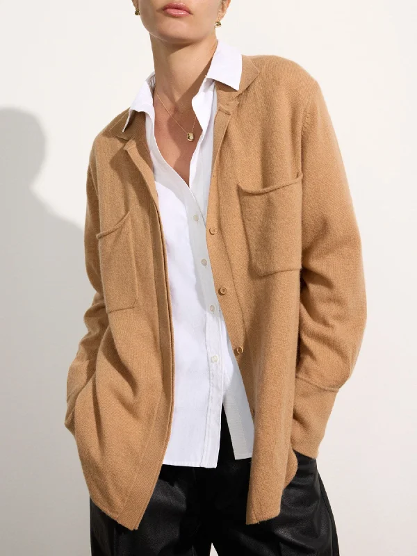 cardigans with wide pockets -The Andre Luxe Cashmere Shacket