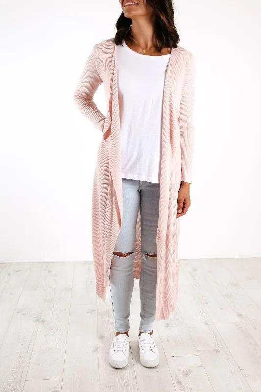 silky plaid cardigans -Cecile Cardigan Blush