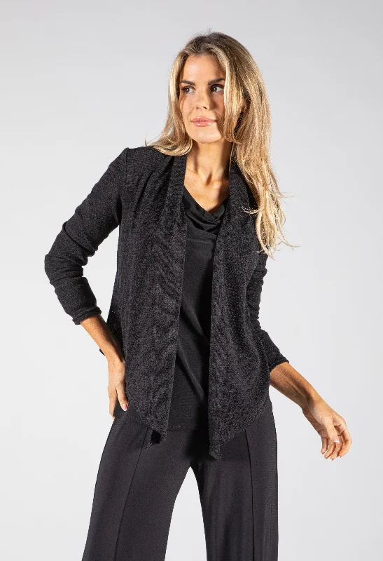 chunky weave hooded cardigans -Fine Knit Cardigan