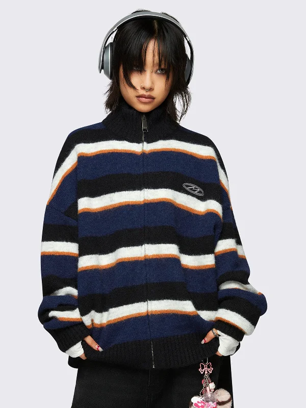 plush striped cardigans -Jane Striped Cardigan