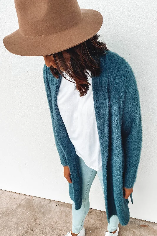 neutral alpaca cardigans -Mia Cardigan Turquoise