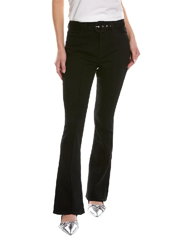 trendy cropped pants -7 For All Mankind Black Ultra High-Rise Skinny Bootcut Jean