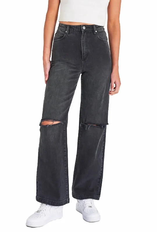 rib elastic pants -94 High Wide Jeans In Cindy