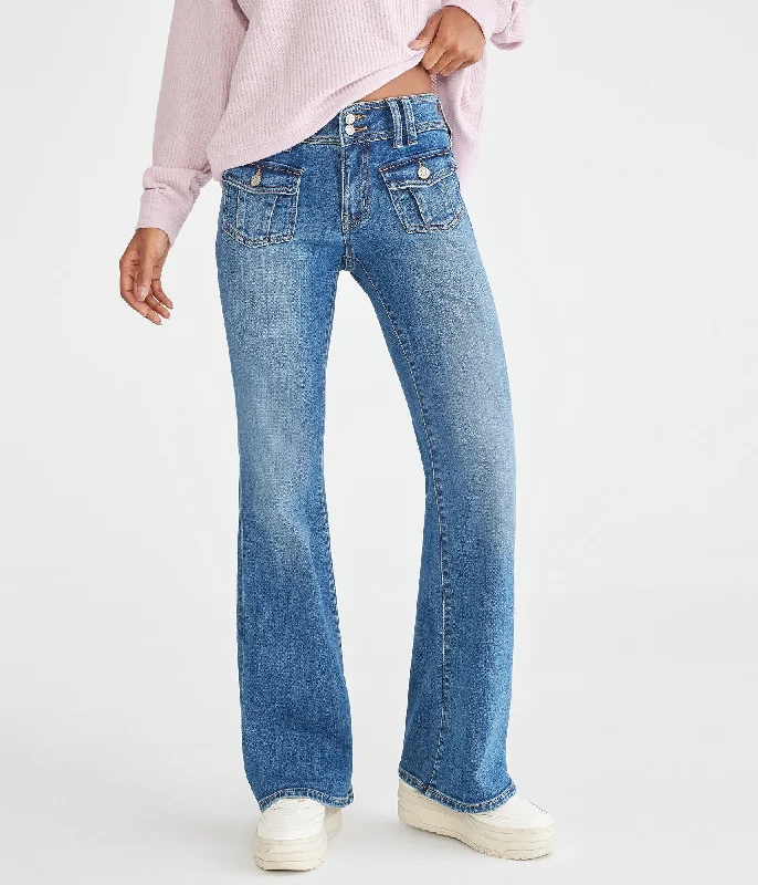 natural bamboo pants -Aeropostale Flare Low-Rise Jean