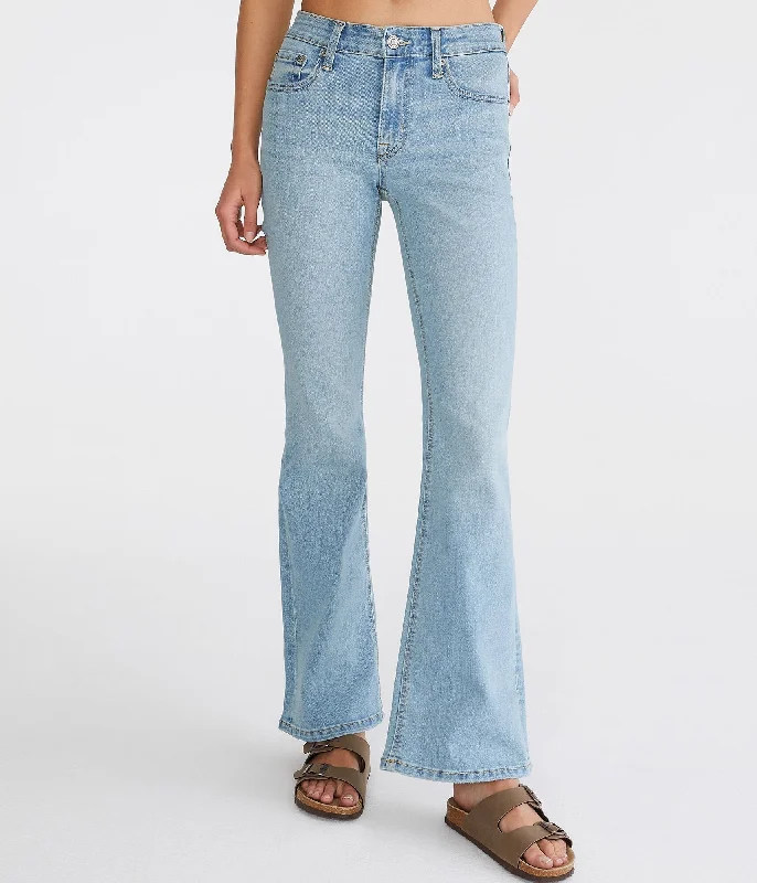 thick cozy pants -Aeropostale Flare Mid-Rise Jean