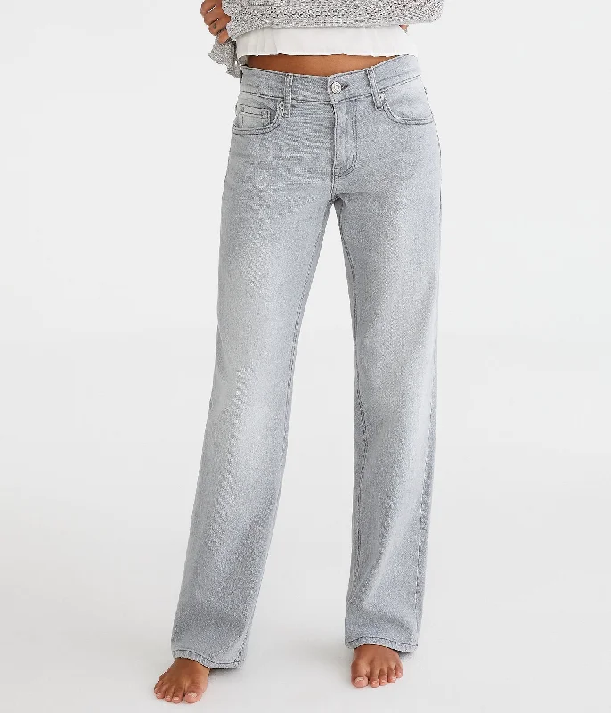 edge curved pants -Aeropostale Low-Rise Baggy Jean