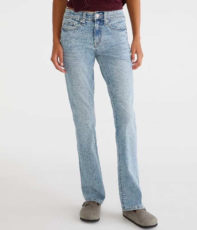 bold check pants -Aeropostale Mid-Rise Bootcut Jean