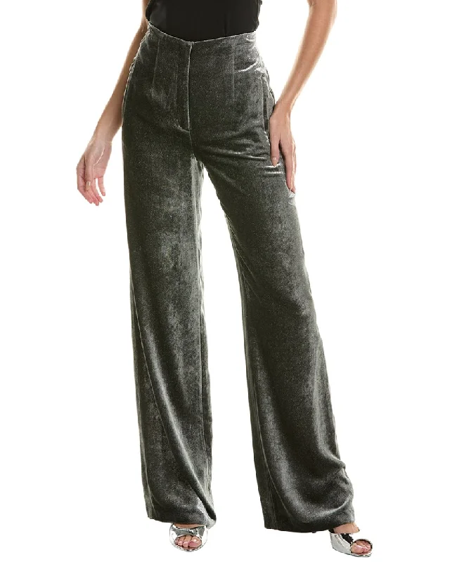 chill everyday pants -Alberta Ferretti Silk-Blend Trouser