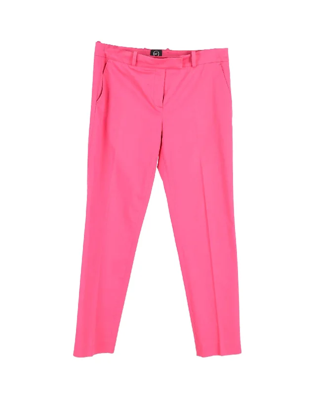 classic chino pants -Alexander McQueen Cropped Trousers in Pink Cotton