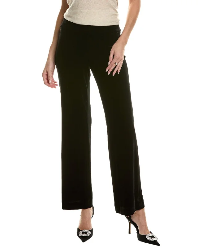 silky cotton pants -Anne Klein Wide Leg Pant