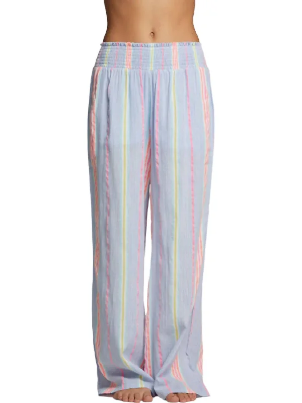 bold track pants -Bari South West Beach Trouser In Stripe Blue