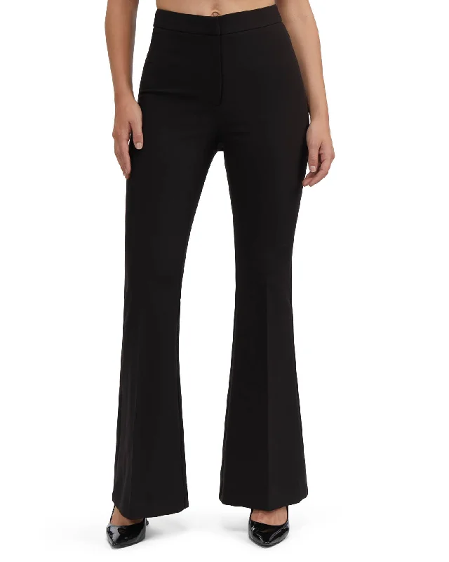 fitted clean pants -Bebe Women's High Waist Flared Tailored Pant