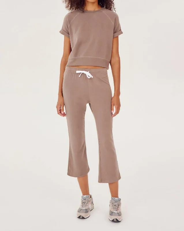 chill casual pants -Brooks Flare Pants In Lentil