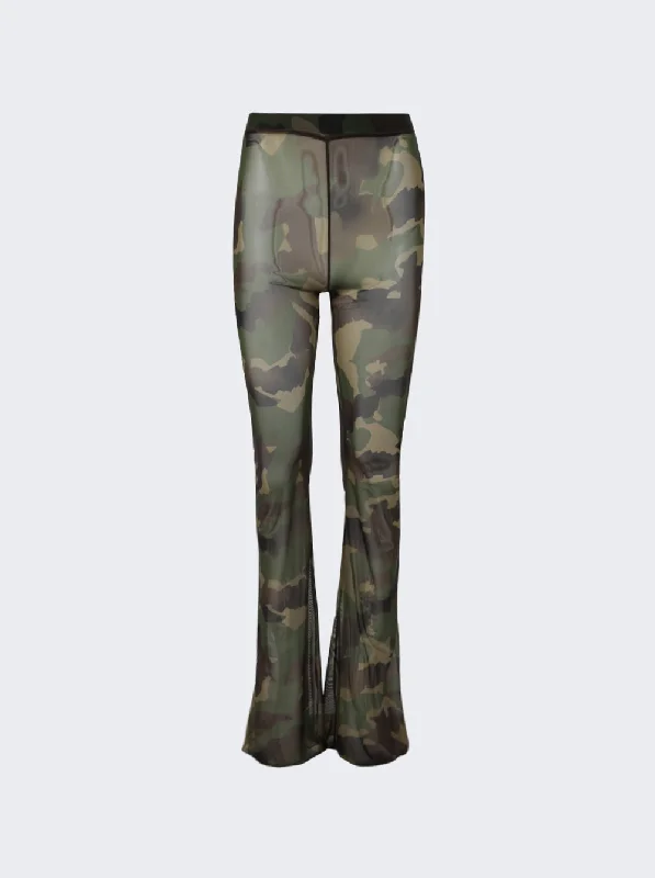 clean minimalist pants -Camo Mesh Pants