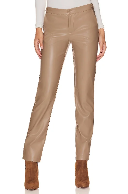 plush lined pants -Chloe Pant In Taupe