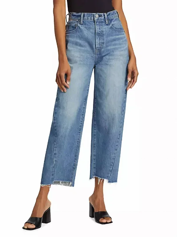 cool palazzo pants -Cloverhill High-Rise Wide-Leg Crop Jeans In Light Blue