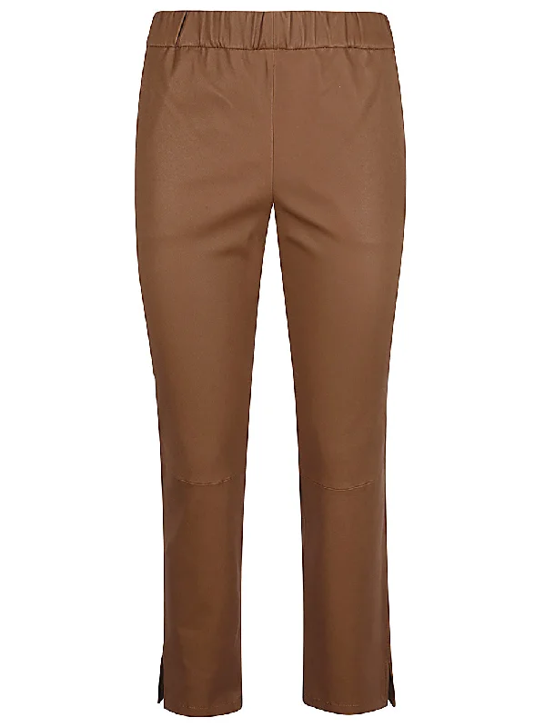 flowy hem pants -Enes Women's Trousers Camel