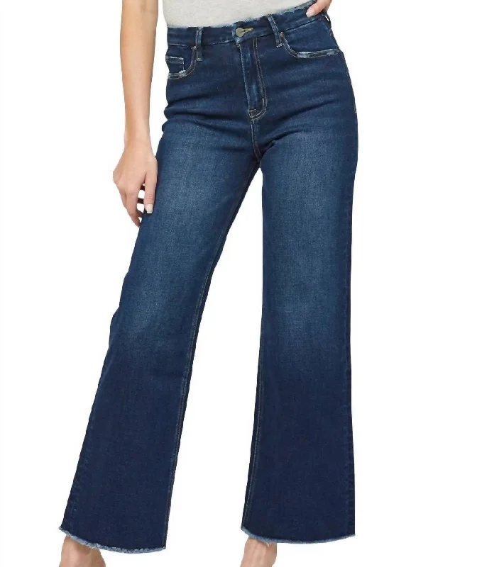 hem flowy pants -Festival Stretch Super High-Rise Wide Leg Jean In Ultramarine