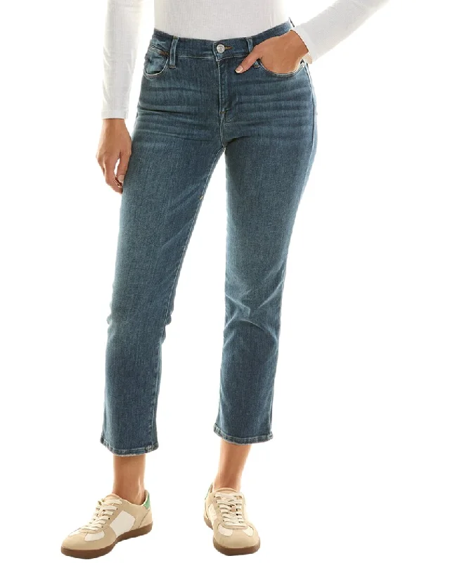 elastic rib pants -FRAME Denim Le High  Straight Leg Jean