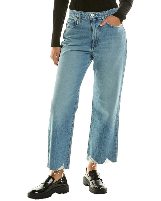 slim sharp pants -FRAME Denim Le Slim Palazzo High-Rise Varsity Blues Modern Chew Wide Leg Jean