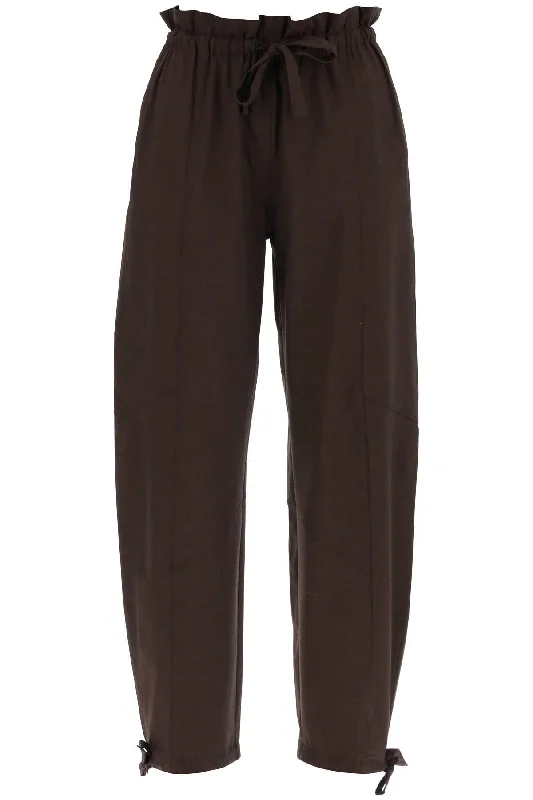 lined warm pants -Ganni Women's Drapey Pants In Lenz