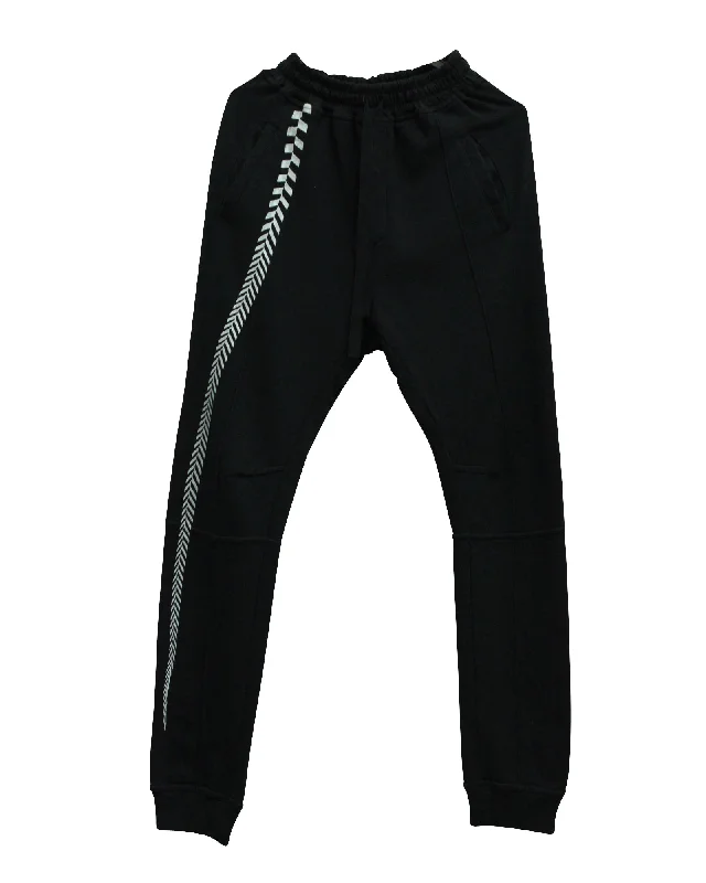 rapid drying pants -Haider Ackermann Embroidered Lounge Pants in Black Cotton