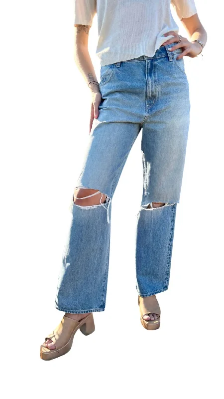 chill loose pants -Heidi Jean In Distressed Blue