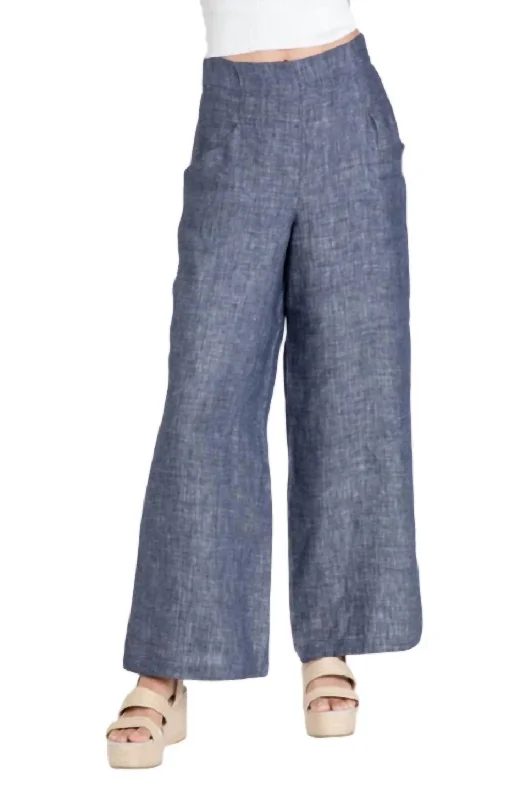 airy light pants -Hepburn Pant In Indigo