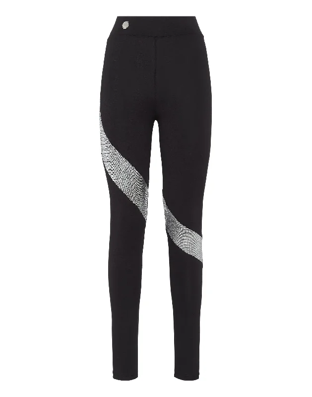 slim chic pants -High Waist Leggings Crystal