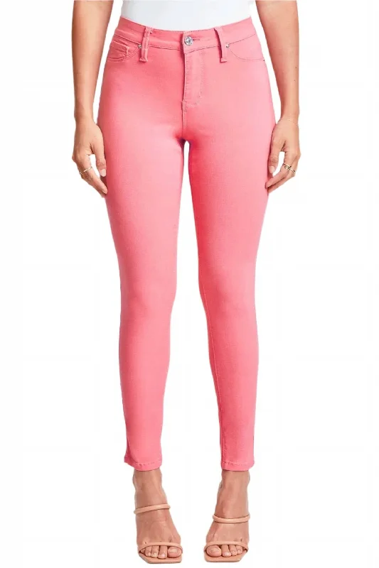 colorful geometric pants -Hyperstretch Skinny Jeans In Shell Pink