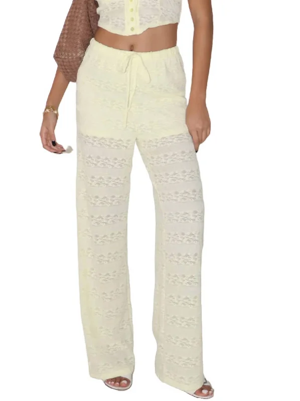 smooth jersey pants -I Love Lemon Lace Pants In Ivory