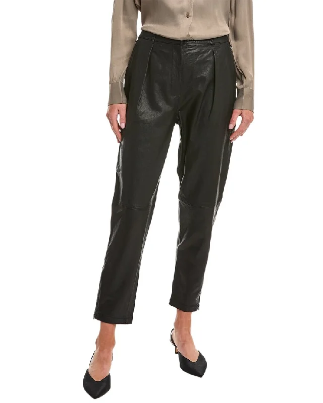 stretch active pants -IRO Stara Leather Pant